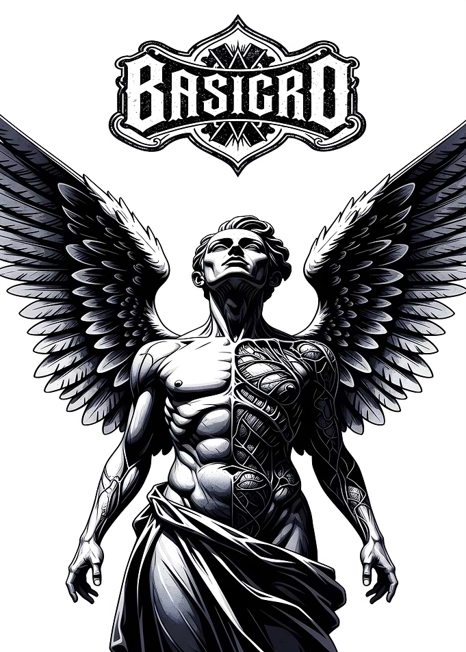 Angel with Mechanical Half Body