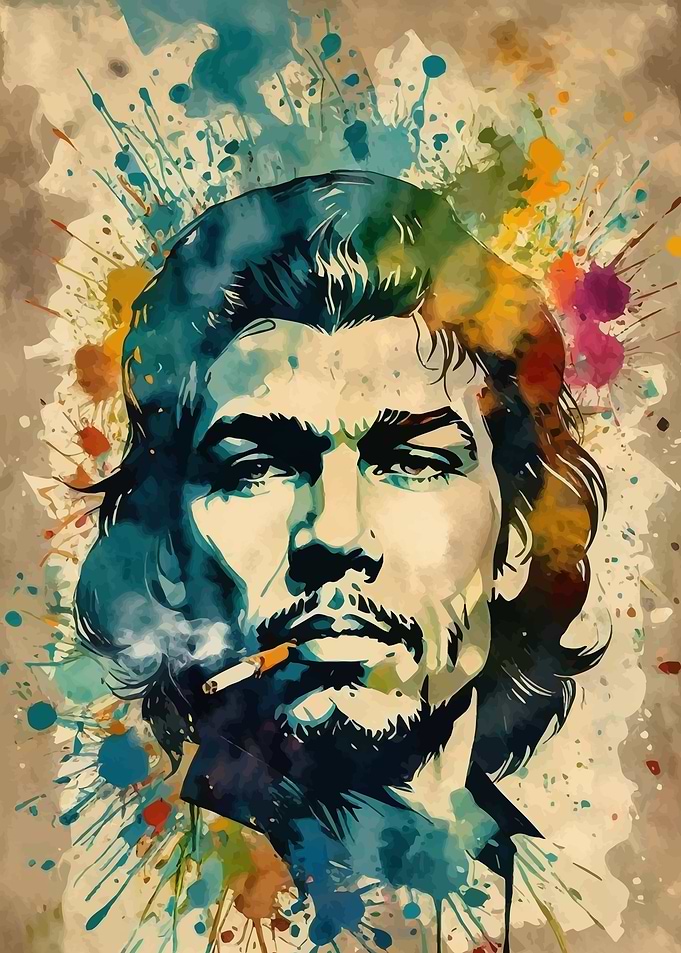 Che Guevara Watercolor Portrait