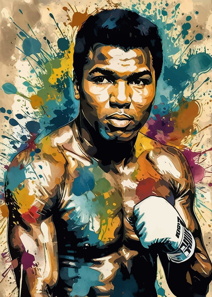 Muhammad Ali Watercolor Portrait