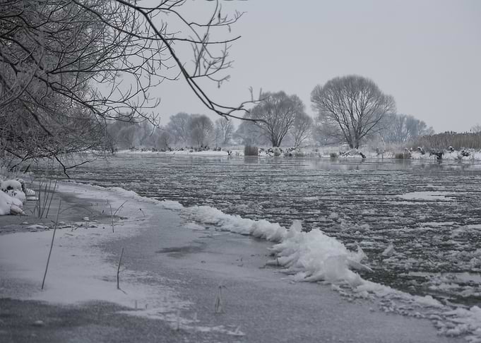 Frozen River Landscape