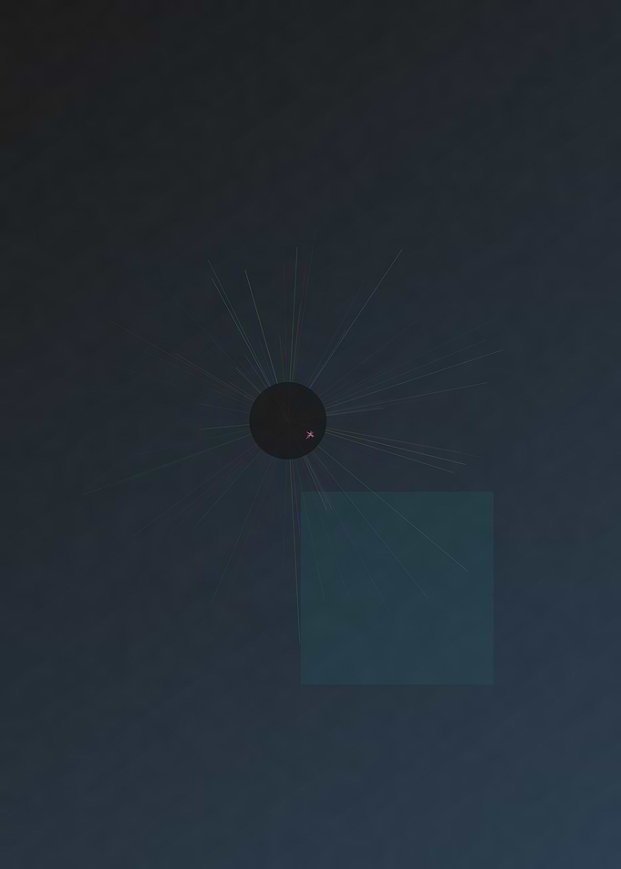 Abstract Dark Orb with Light Rays