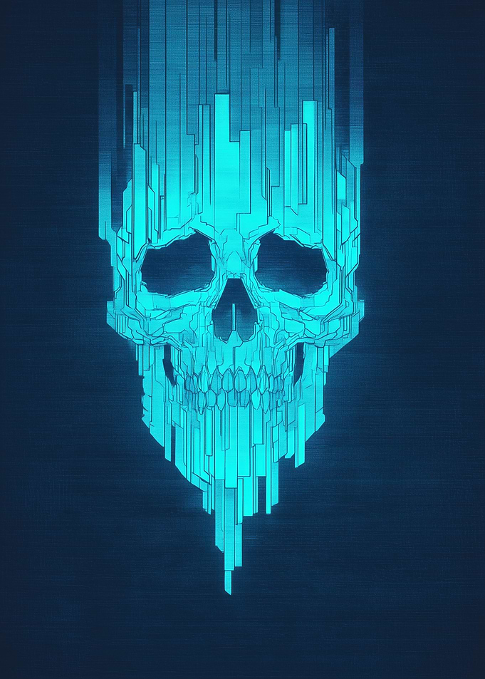 Abstract Skull Digital Art