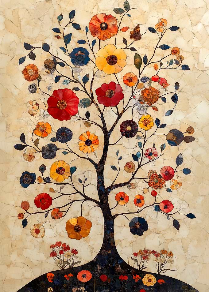Floral Tree Mosaic