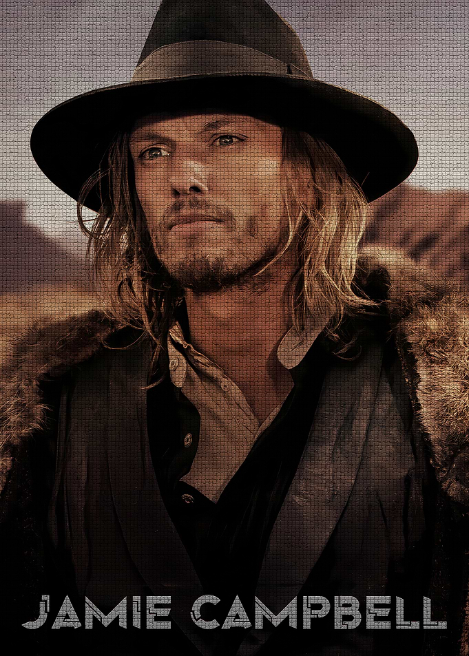 Jamie Campbell in Western attire