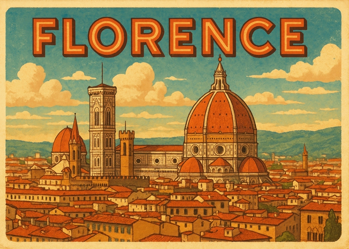 Florence Vintage Travel Poster