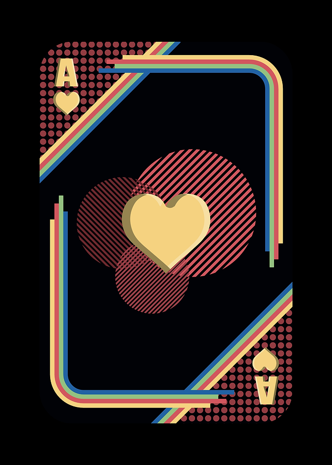 Retro Ace of Hearts