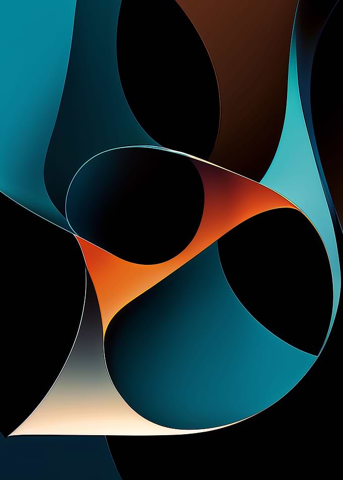 Abstract Curves on Black Background