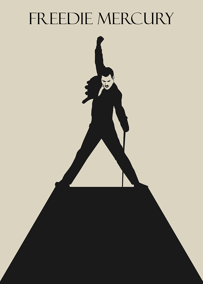Freddie Mercury Silhouette Art