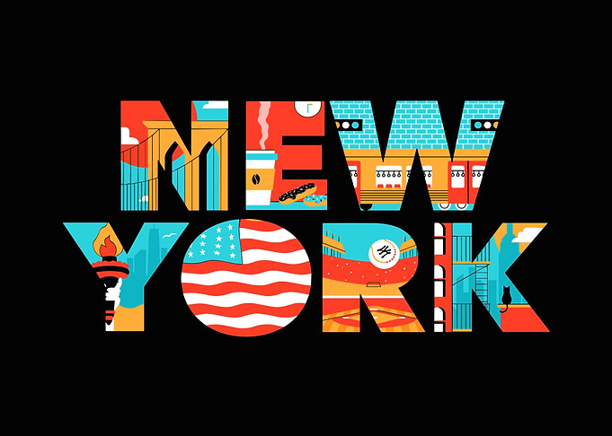 New York City Typography Illustration