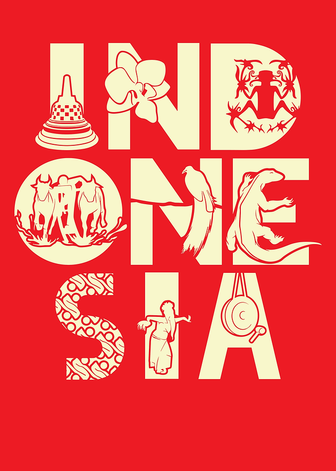 Indonesia Typography Art