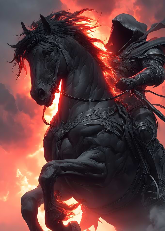 Dark Knight on Horseback