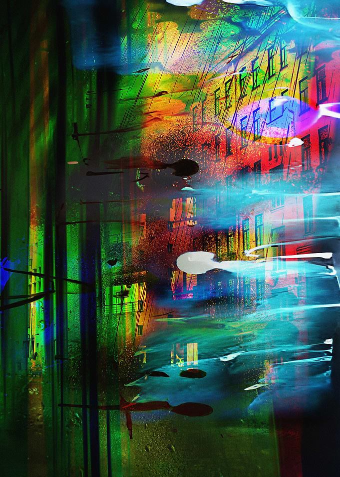 Abstract Cityscape collage