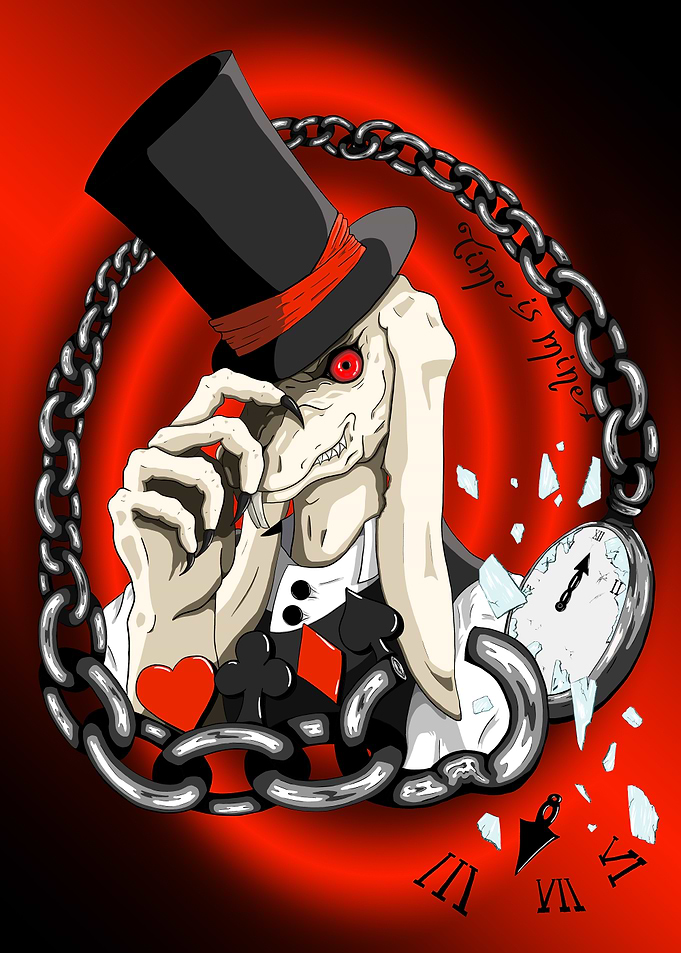Creepy Rabbit with Top Hat