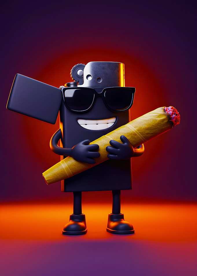 Cool Lighter Character with Blunt