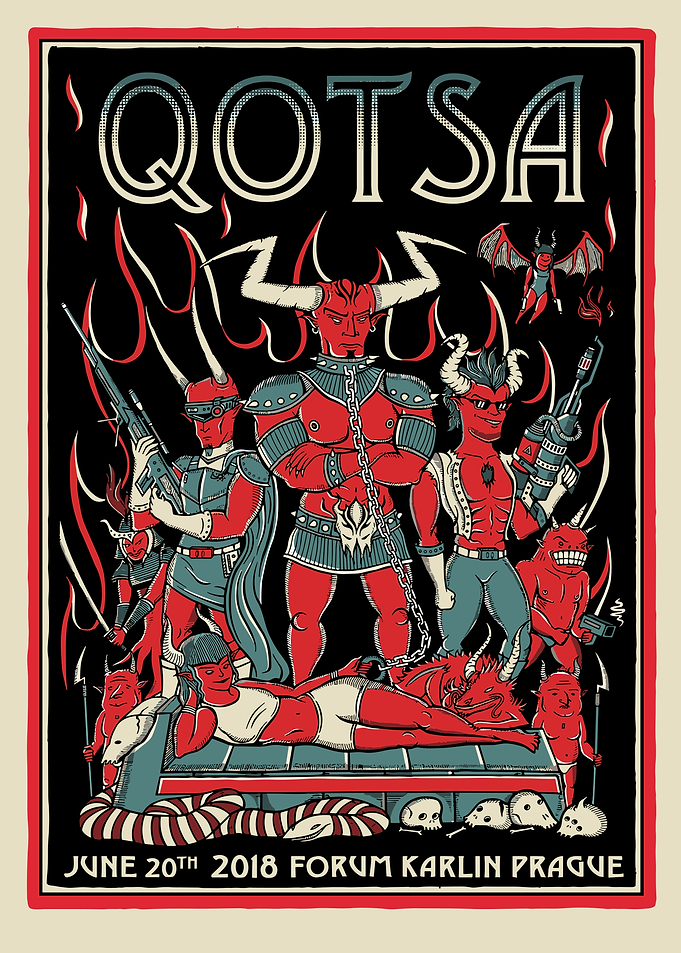 QOTSA Concert Poster - Prague 2018