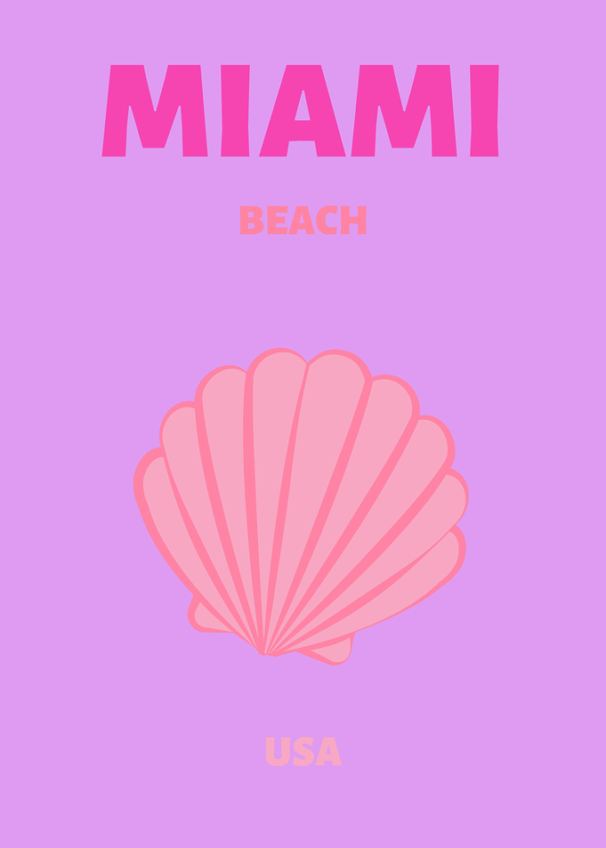 Miami Beach Seashell Pink Aesthetic