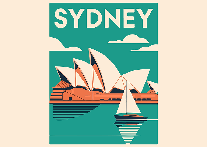 Sydney Opera House Travel Poster