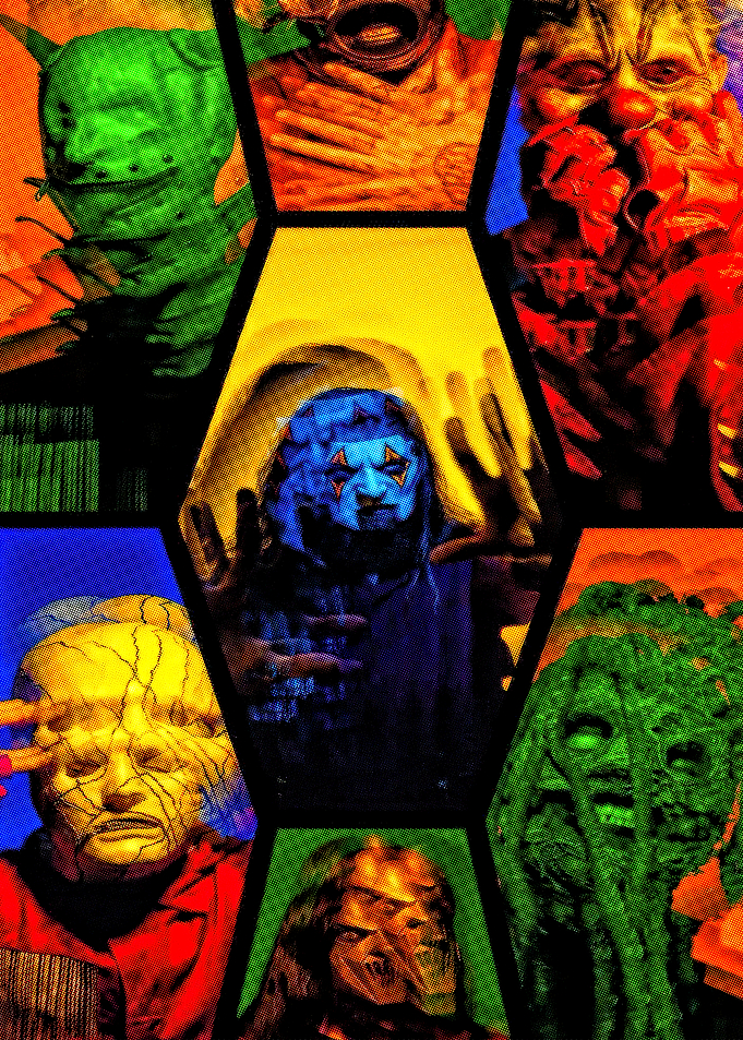 Slipknot Masks Hexagon Collage