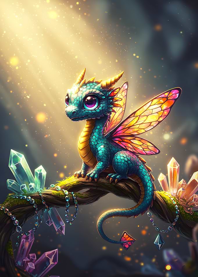 Cute Dragon with Fairy Wings