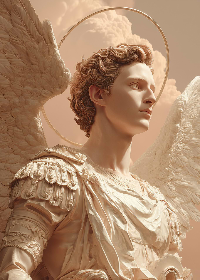 Angel with Wings and Halo