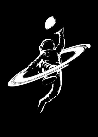 Astronaut Dunking in Space