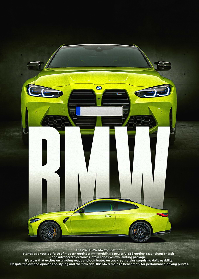 BMW M4 Competition Poster