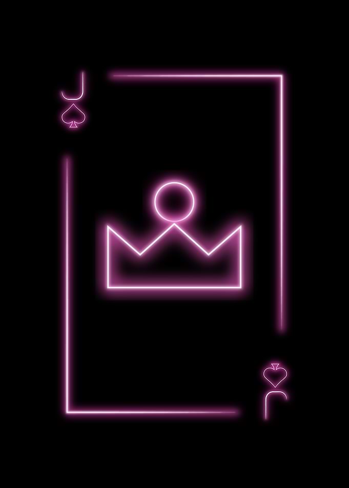 Neon Jack of Spades