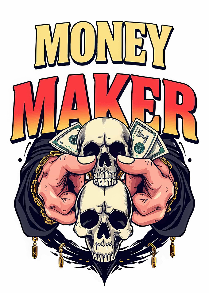 Money Maker Skull Graphic