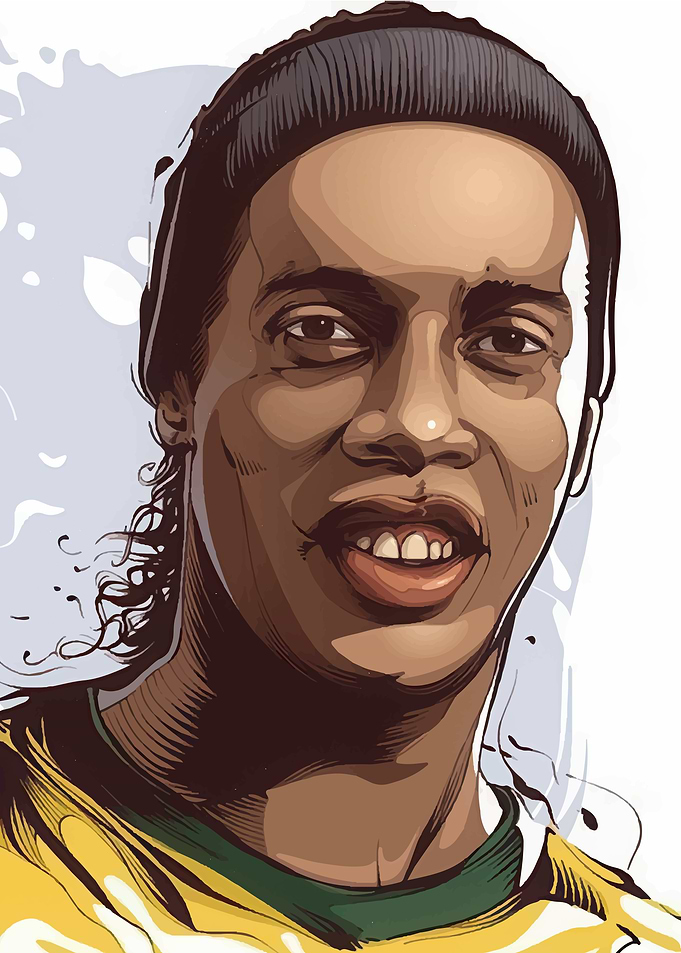 Ronaldinho Portrait Illustration