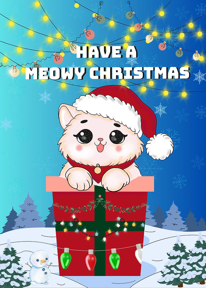 Meowy Christmas Cat