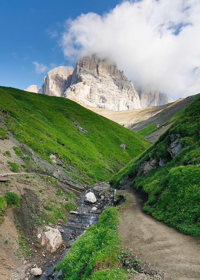Mountain Valley Landscape - Val di Fassa - Italy
