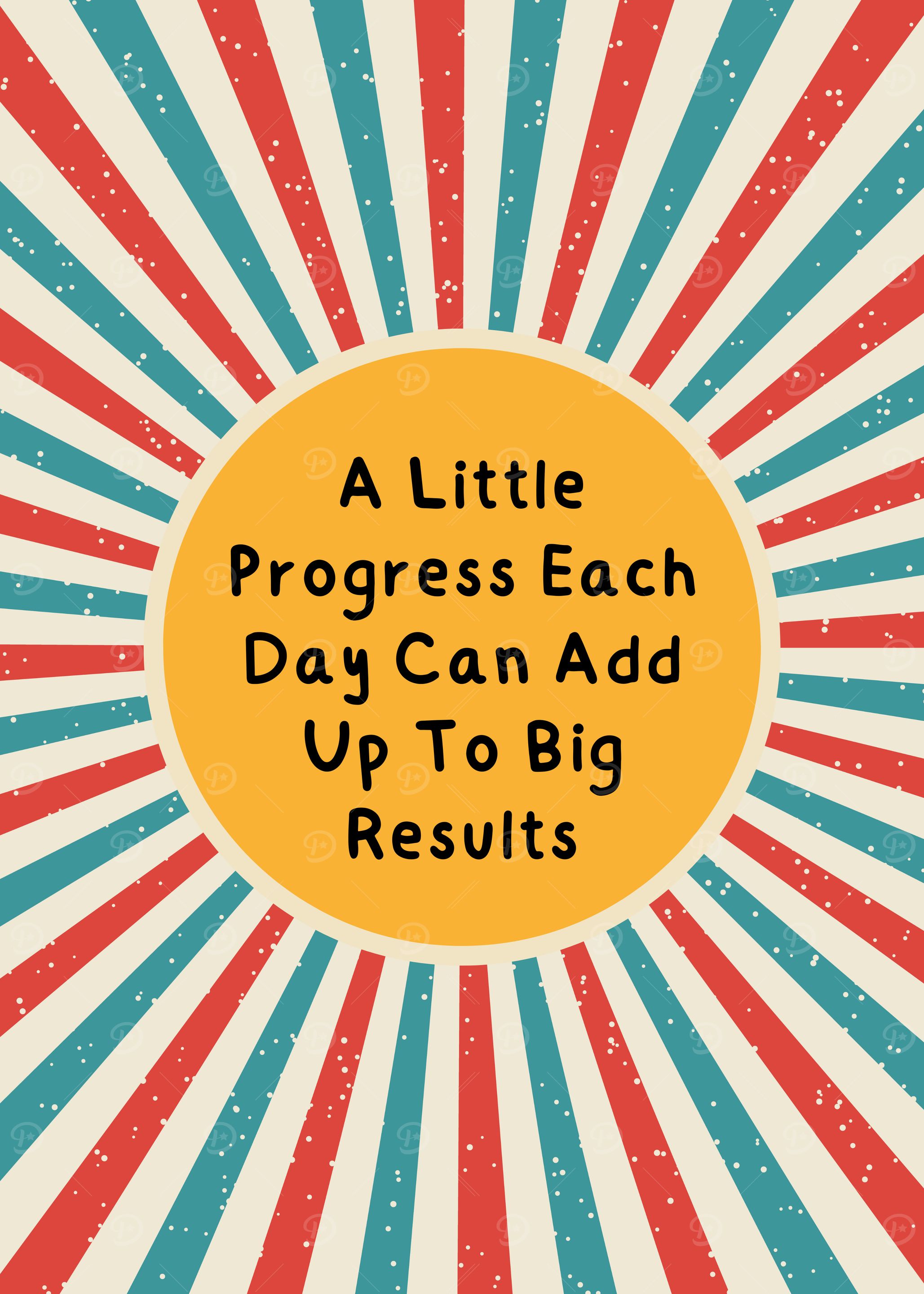 Inspirational Progress Quote Art