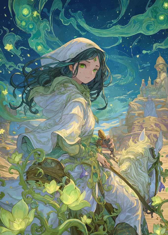 Anime Girl on Horseback