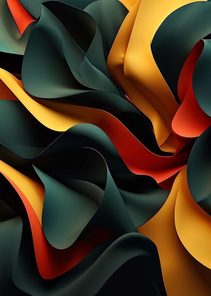 Abstract Colorful Paper Waves