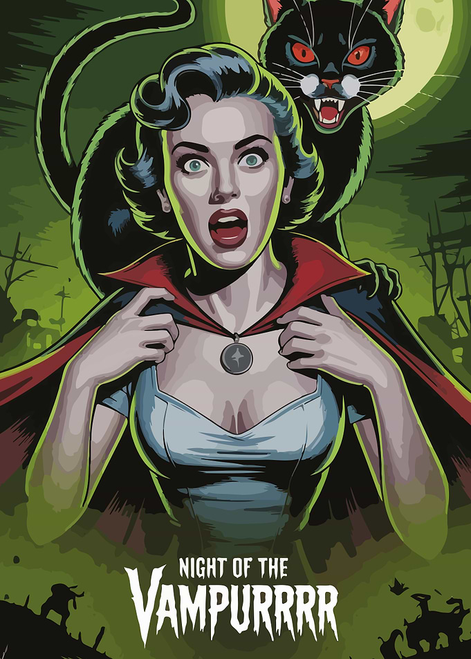 Night of the Vampurrrr Poster