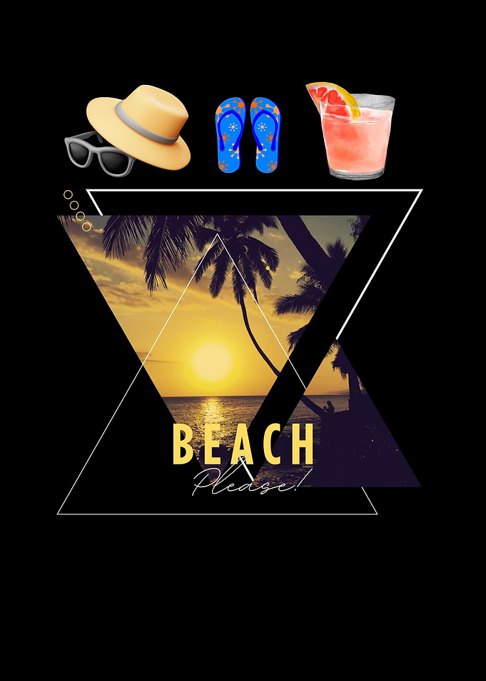 Beach Please Summer Graphic Design