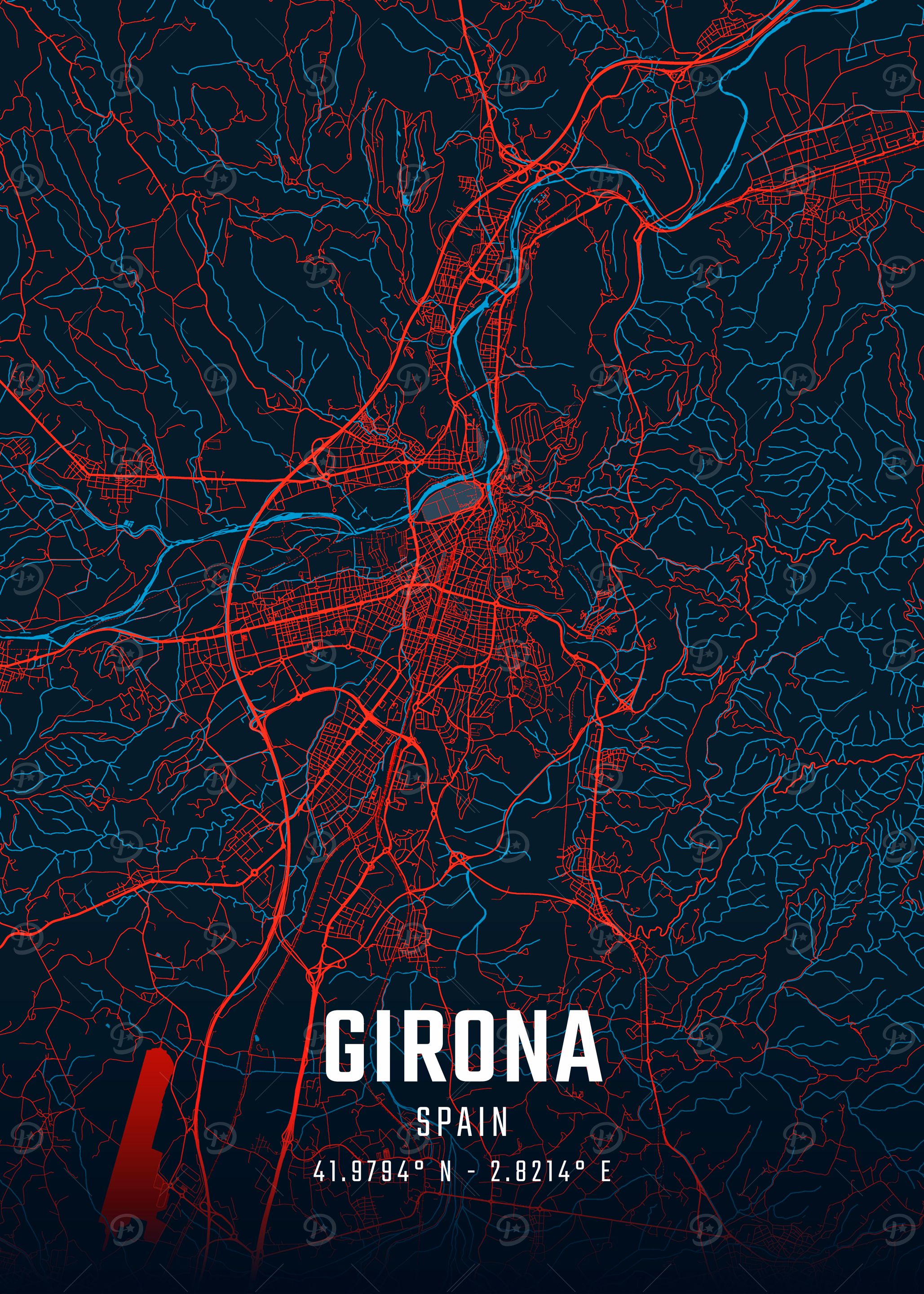 Girona City Map