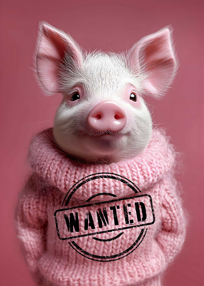 Wanted - Piglet In Pink Sweater