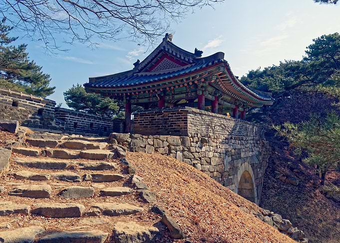 Korean Pavilion on Stone Structure