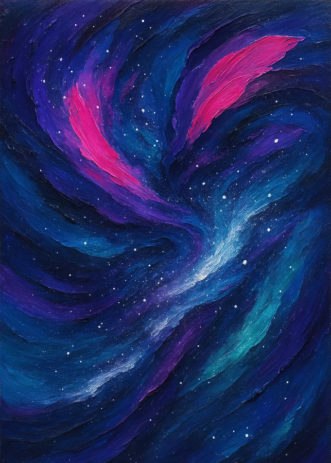 Abstract Space Nebula Painting