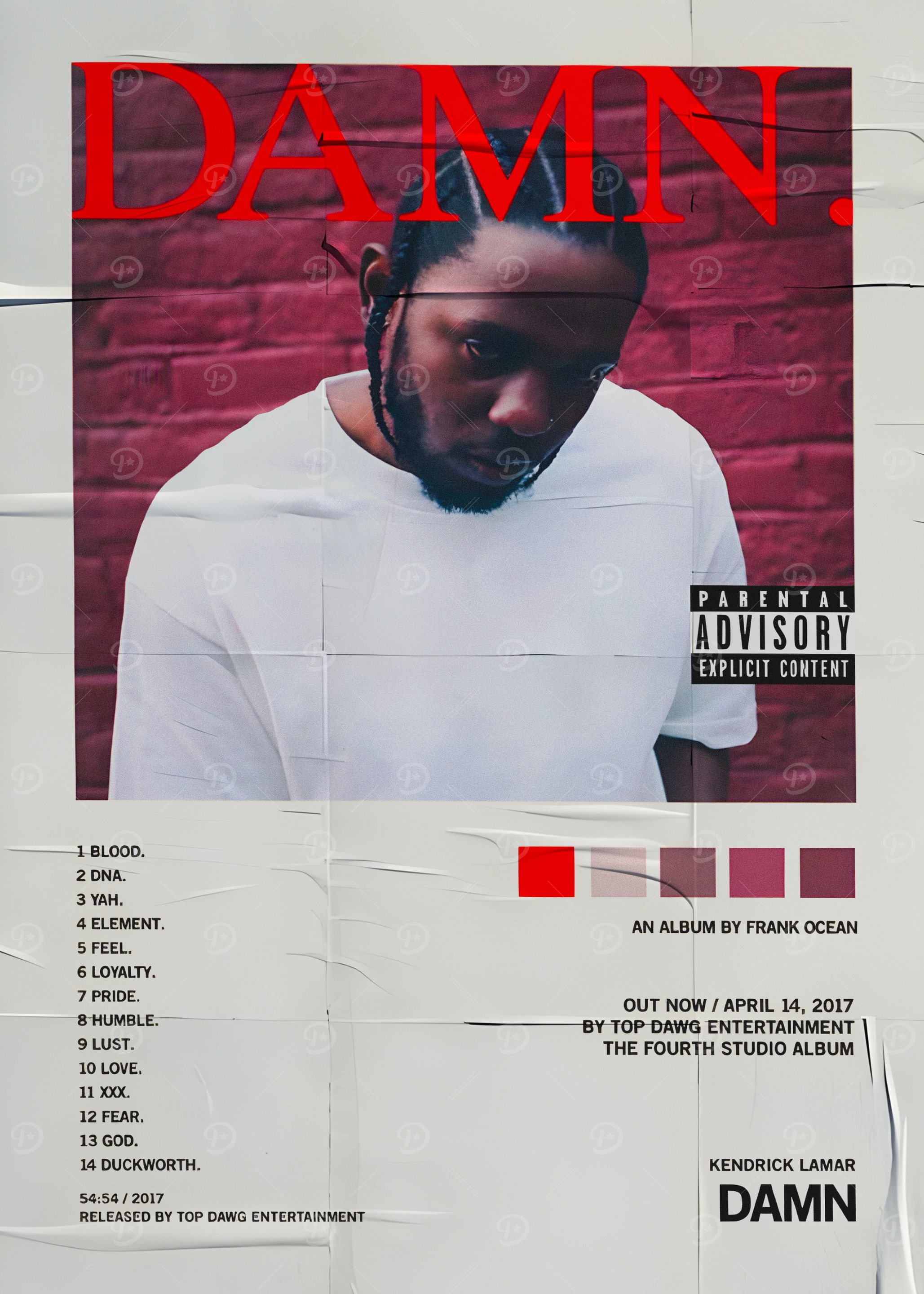 Kendrick Lamar DAMN Album Cover