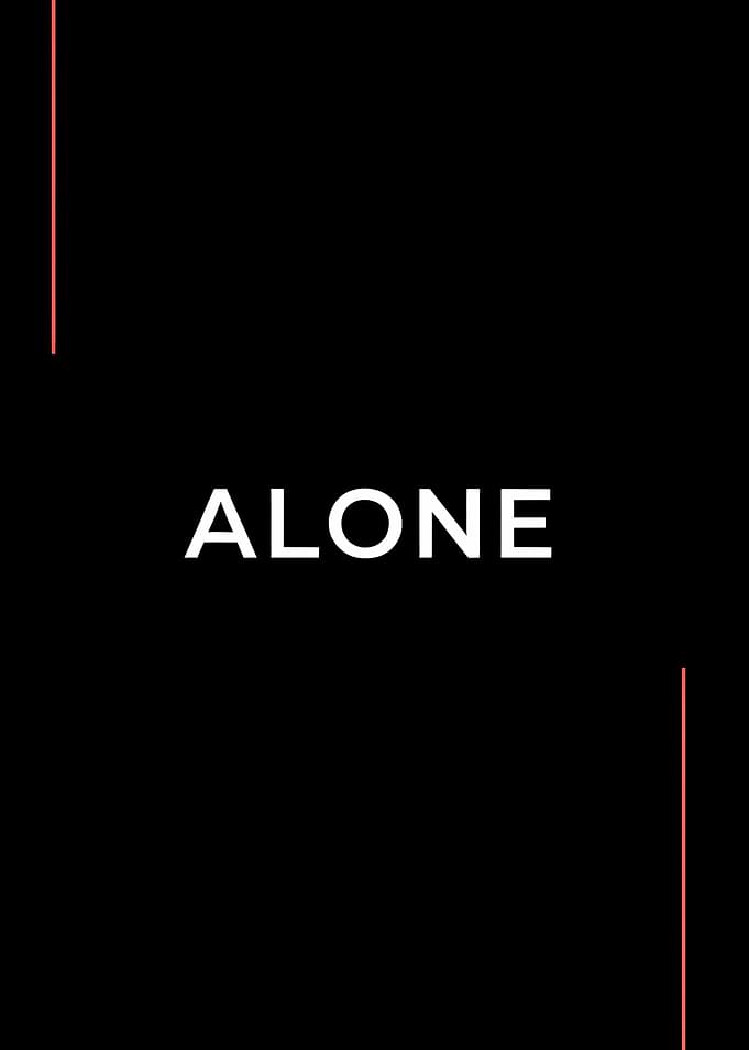 Alone Text Art Minimalist Design
