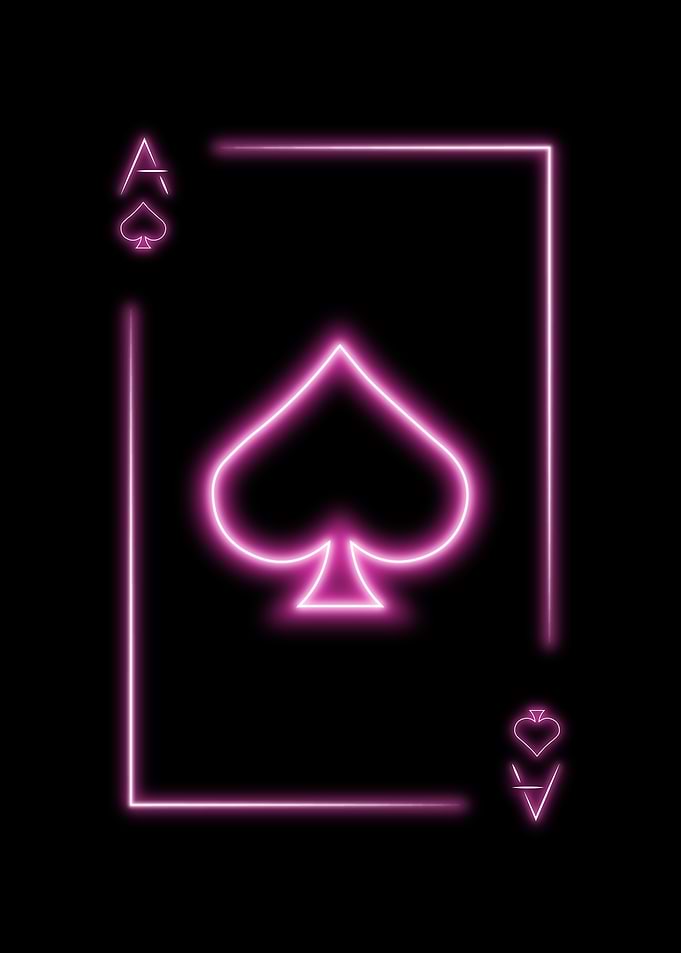 Neon Ace of Spades