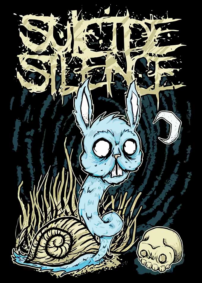 Suicide Silence Rabbit Snail Skull Art