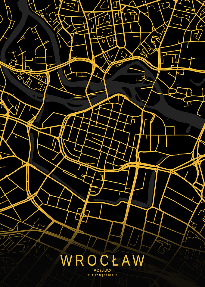 Golden Wroclaw City Map