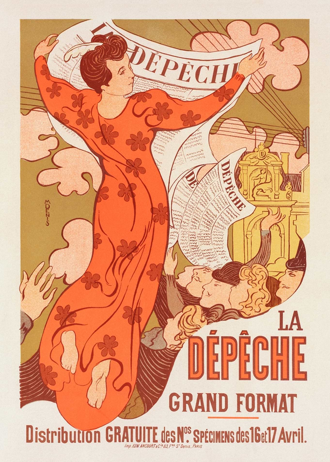 La Depeche Grand Format Vintage Poster