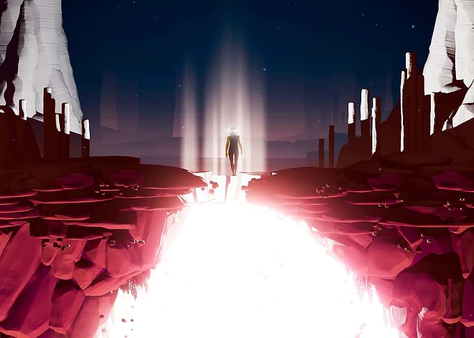 Landscape with Figure and Light in ABZÛ