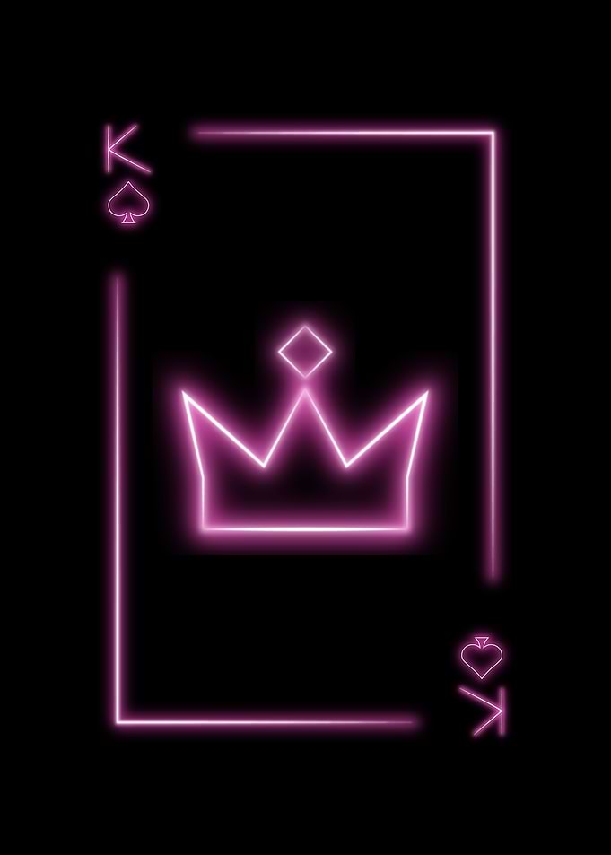 Neon King of Spades