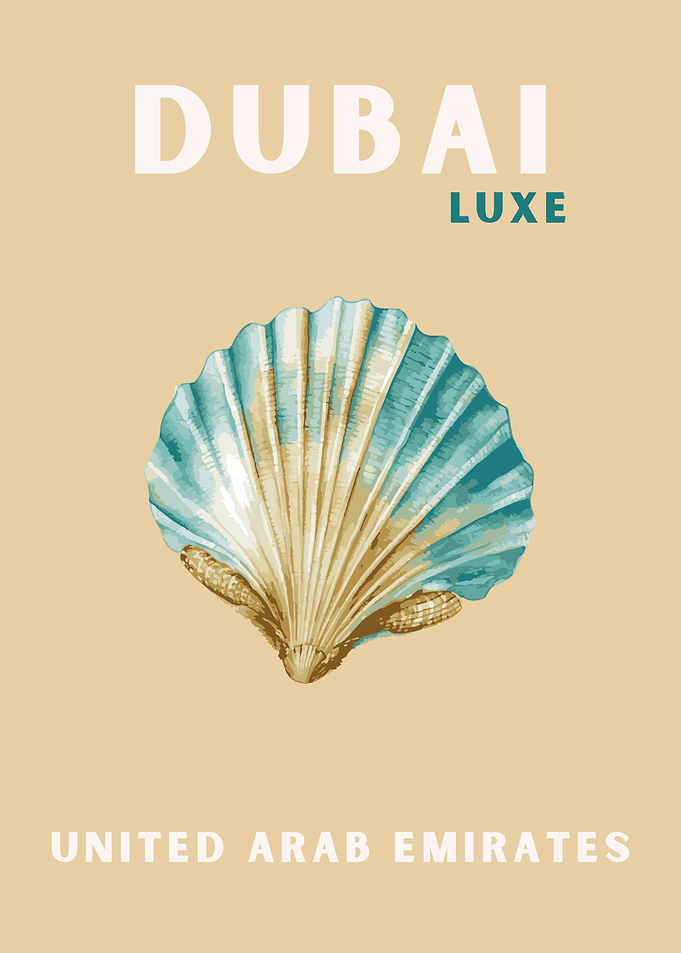 Dubai Luxe Travel Poster