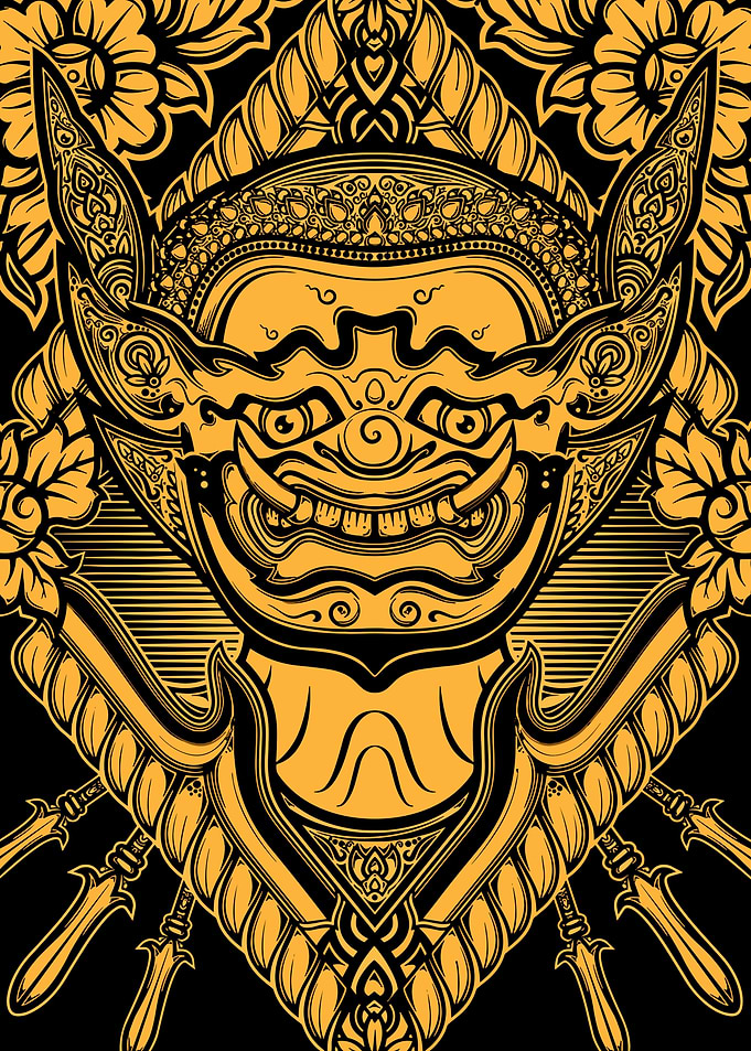 Hanuman Mask Thai Art